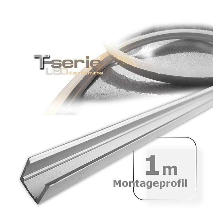 M;ontageprofil 100cm Aluminium als Zubehör zum Leuchtmittel