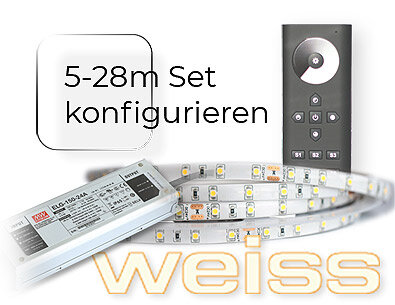 LED Strip Set mit Trafo und Dimmer in Weiss online bestellen: Zum Artikel