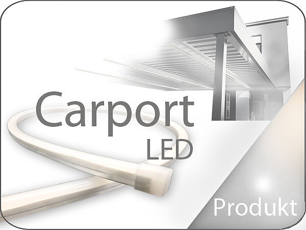 Beste Carportbeleuchtung mit LED Lichtlinien für ein Carport oder Vordach