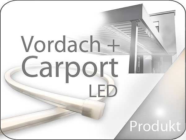 Beste Carportbeleuchtung mit LED Lichtlinien für ein Carport oder Vordach