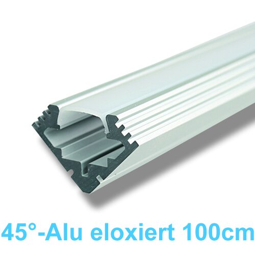 Led Profile 45° Aluminium 1m eloxiert 45Alu