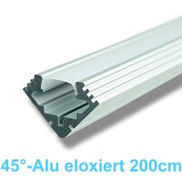 Led Profile 45° Aluminium 2m eloxiert 45Alu