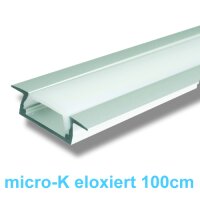 Led Profile micro-K 1m Aluminiumprofil eloxiert