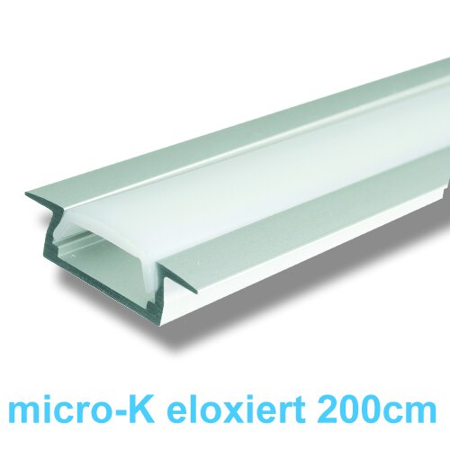 Led Profile micro-K 2m Aluminiumprofil eloxiert, 23,19 €