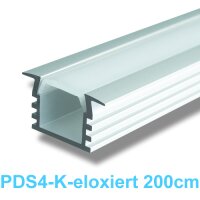 Led Profile / Led Universal-Profil 2m eloxiert PDS-4K