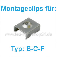Led Profile 1072 Montageclips für Typ: B/C/F
