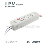 Led Trafo MEANW 12V LPV-Serie 35Watt wasserfest IP67