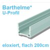 Led Profil eloxiert 200cm U-profil, flach