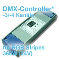 DMX Led Controller für Led Strips bis 360Watt bei 24Volt