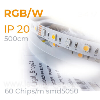 Led Band RGBW  EPISTAR IP20-Innenraum 24Volt   500cm Länge