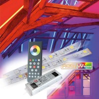 LED Streifen Set RGB /W 10m mit Trafo und Fernbedienung