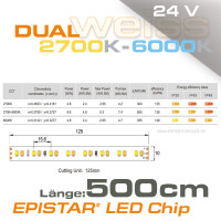 LED Streifen DUALWHITE warmweiss>kaltweiss EPISTAR...