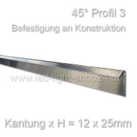 Led Profil 45° für indirekte Beleuchtung 160cm...