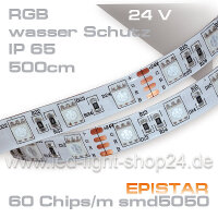 24V EPISTAR smd5050 5m Rolle Led Streifen RGB IP65