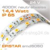 24V EPISTAR smd5050 5m Rolle Led Streifen neutralweiss 4000K IP65