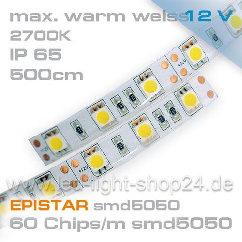 1m-10m SMD 5050 Gelb LED Stripe Streifen Band Lichtleiste Licht 12V Gelb