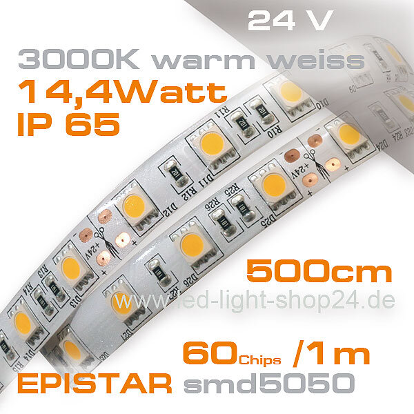 Led Streifen wassergeschützt 3000 K 24Volt beste Qualität TOP Herstel,  65,90 €