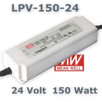 Led Trafo MEANW 24V LPV-Serie 150Watt 24Volt wasserfest IP67