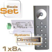 LED Dimmer Set 1x8A +Fernbedienung bis 6 Zonen