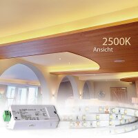 LED Streifen Komplettset warmweiss 5m bis 28 Meter Auswahl- Netzteile & Dimmer