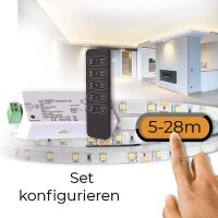 LED Streifen Komplettset warmweiss 5m bis 28 Meter Auswahl- Netzteile & Dimmer