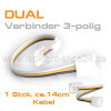 DualWeisse Schnellverbinder f. ungeschützte LED Streifen Dual Weiss