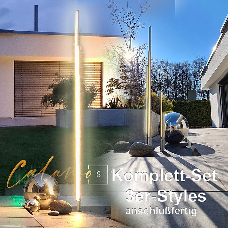 Moderne Gartenbeleuchtung: Design Außenleuchte 3 Flammig als moderne ,  289,29 €
