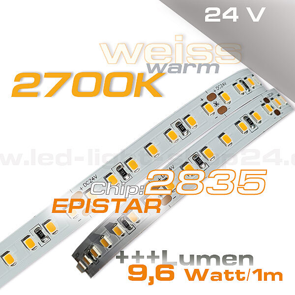 LED Streifen warmweiss 5m für sehr warmes Licht 2700K in Wohnraumbele,  59,99 €