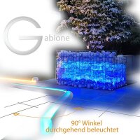 RGB Gabionen Beleuchtung für  50cm Drahtkorb RGB