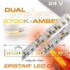 LED Streifen Amber+2700K  für Wellness +Deckenbeleuchtung +Ruheraum