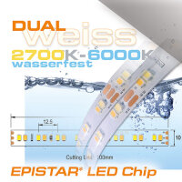 CCT LED Streifen wasserfest DUALWHITE...