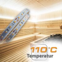 SAUNA LED Streifen 250cm / 400cm  für Sauna Beleuchtung bis 110°C