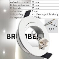 Einbaustrahler LED dimmbar  GU10  Rund