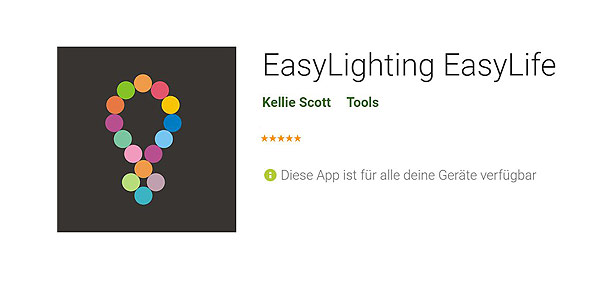 Easy Color App für RGB LED Beleuchtung