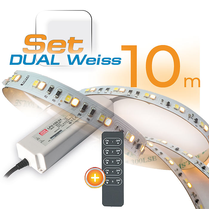 Lichtdecke in Dualweisser Lichtfarbe mit LED Streifen CCT warm kalt