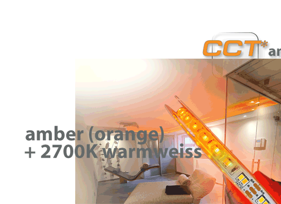 LED Strip für Hotel Wellness und Sauna Bereiche CCT LED Streifen Amber und 2700K