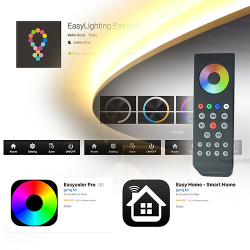 WLAN controller App: Easy Color App für Android und Iphone