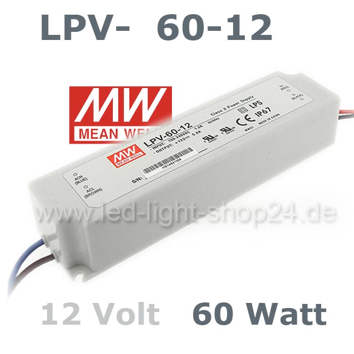 LPV LED Netzteil mit 1LPV 60-12 2 Volt Gleichspannung