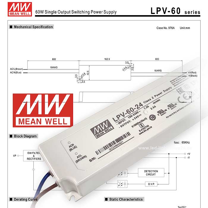 LED Trafo LPV 60 24Volt