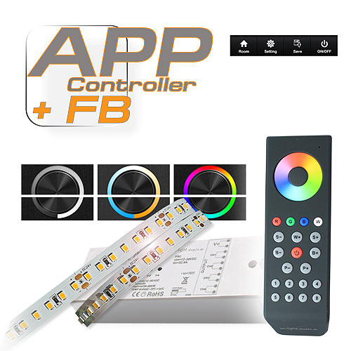 App zur Ansteuerung von LED Stripes und LED Baender bei Beleuchtungssystemen