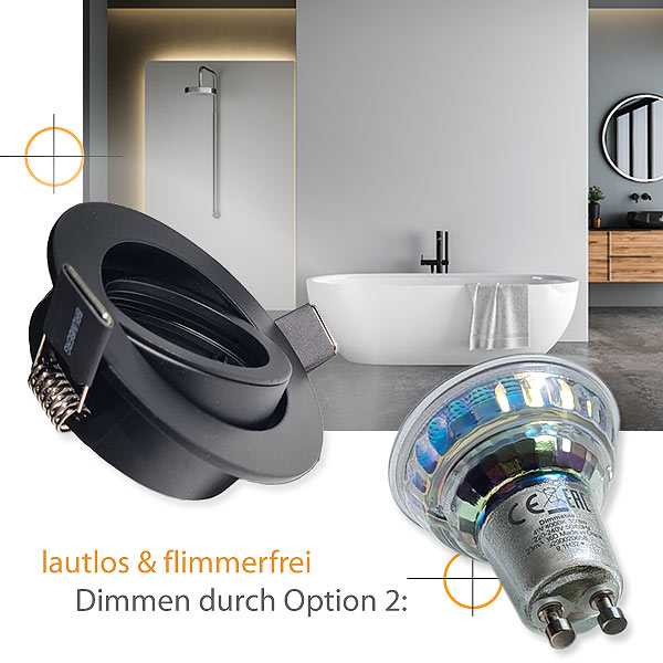 schwarzer LED Spot für abgehängte Decke mit geringer Bauhöhe und qualitativ hochwertig als SPOT
