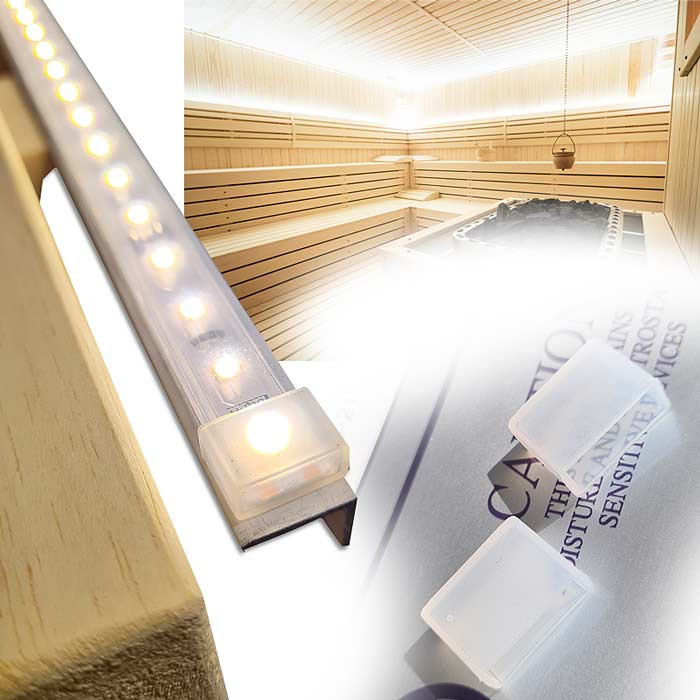 Butenas LED Deckenbeleuchtung Sauna - eckig