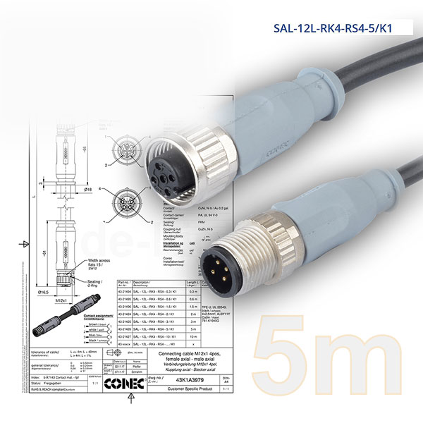 Artikel Nummer: 43-21426 Kabel von CONNEC