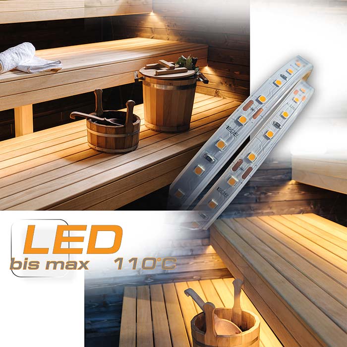 Butenas LED Deckenbeleuchtung Sauna - eckig