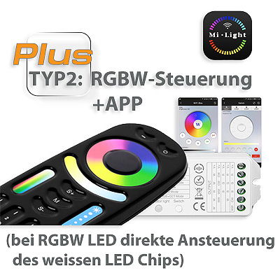 RGBW Steuerung mit App für Licht in Wandnische mit 4 Kanälen 