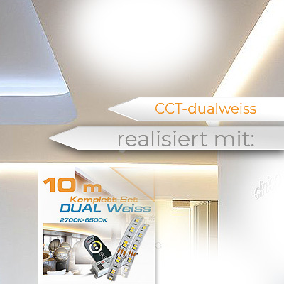 Dualweisse Beleuchtung mit LED Streifen