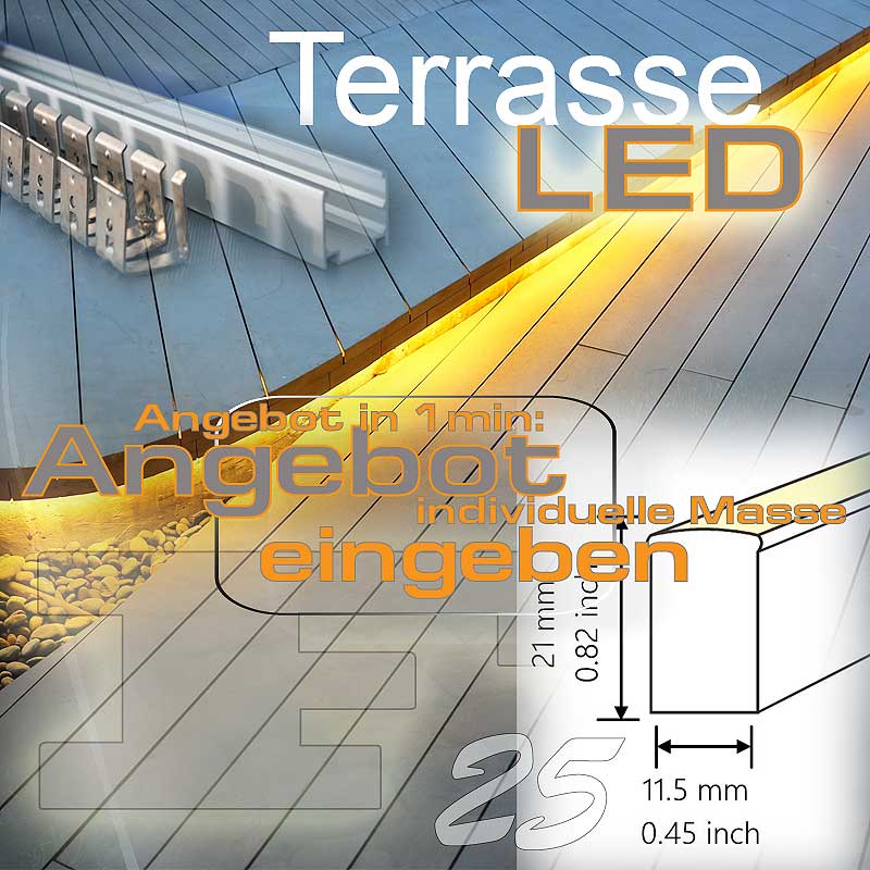 Holzterrasse beleuchten mit LED indirekt