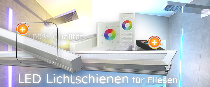 Led Bündig in Dusche eingefliest Lichtschiene im Bad