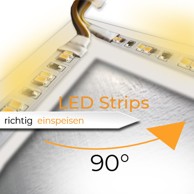 LED Streifen im 90 Grad winkel montieren