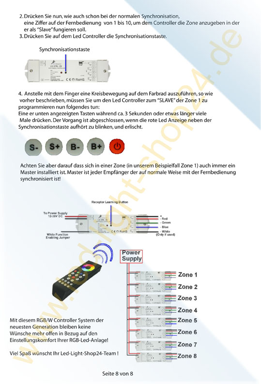 Mehrere Bereiche unterschiedlich ansteuern bei Led Controller